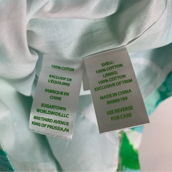 Lilly Pulitzer Tansy Mini Summer Dress Strapless Blue Green NWT Sz 00 - Picture 12 of 12